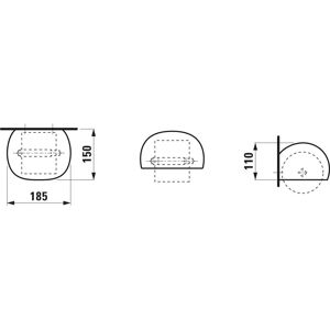 Laufen Porta Papel Higiénico - Cerámica - Blanco - 185x150x110mm Laufen Porta Papel Higiénico - Cerámica - Blanco - 185x150x110mm