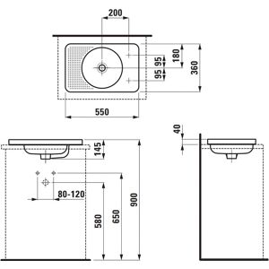 Laufen H817281 Lavabo encastré blanc semi-sec - Vasque - Publicité Laufen H817281 Lavabo encastré blanc semi-sec - Vasque - Publicité