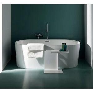 LAUFEN Badewanne - Mineralwerkstoff, Oval, Freistehend, Weiß - Bad LAUFEN Badewanne - Mineralwerkstoff, Oval, Freistehend, Weiß - Bad