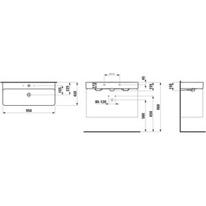 Laufen H810287 Wit Wand-Wastafel - Wastafel Laufen H810287 Wit Wand-Wastafel - Wastafel