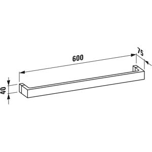 Toallero LAUFEN Kartell Blanco 600x75x40 mm Toallero LAUFEN Kartell Blanco 600x75x40 mm