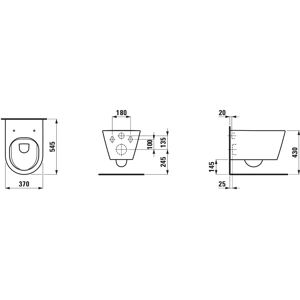 Laufen Kartell Væghængt WC Rimless Sort - Toilet Laufen Kartell Væghængt WC Rimless Sort - Toilet