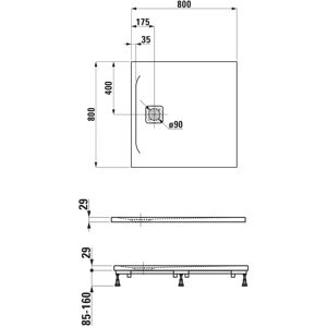 Laufen Pro Bandeja de Ducha Cuadrada Ultra Plana - Ducha Laufen Pro Bandeja de Ducha Cuadrada Ultra Plana - Ducha
