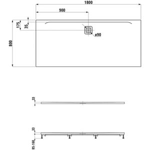 LAUFEN Bandeja de ducha rectangular blanca - Ducha LAUFEN Bandeja de ducha rectangular blanca - Ducha