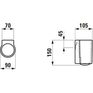 LAUFEN Modelo H8722827570001 Juego de Cepillo de WC de Pared - Tipo de Inodoro LAUFEN Modelo H8722827570001 Juego de Cepillo de WC de Pared - Tipo de Inodoro