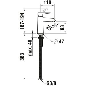 Laufen Crom Baterie monocomandă pentru lavoar - Proiecție 110 mm - Robinet Laufen Crom Baterie monocomandă pentru lavoar - Proiecție 110 mm - Robinet
