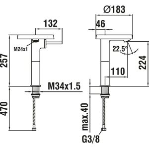 Laufen - Rubinetto Kartell - Alto, Cromato, Proiezione 110mm - Rubinetto Laufen - Rubinetto Kartell - Alto, Cromato, Proiezione 110mm - Rubinetto