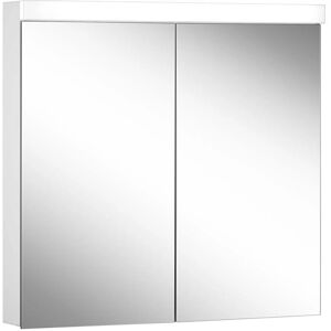 W. Schneider GmbH Schneider LOWLINE Basic LED Lichtspiegelschrank - 2 Türen, 80x74.8x13.5cm, Weiß, IP44 W. Schneider GmbH Schneider LOWLINE Basic LED Lichtspiegelschrank - 2 Türen, 80x74.8x13.5cm, Weiß, IP44