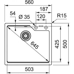 Franke UBG 610-56 Onyx Kitchen Sink - Under-mount Franke UBG 610-56 Onyx Kitchen Sink - Under-mount