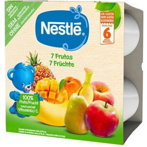 Nestlé Comida de Frutas para Bebés - 7 Frutas, Pack de 4 Nestlé Comida de Frutas para Bebés - 7 Frutas, Pack de 4