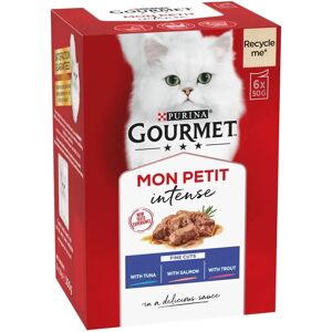 Gourmet Mon Petit Fish Salmon Tuna Trout Cat Food - Wet 50g Gourmet Mon Petit Fish Salmon Tuna Trout Cat Food - Wet 50g