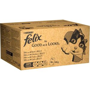 Felix Jumbo Pack Cat Food - Assorted Flavors in Jelly Felix Jumbo Pack Cat Food - Assorted Flavors in Jelly