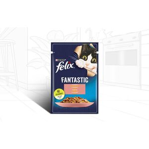 Cibo umido Felix al salmone - 85g Cibo umido Felix al salmone - 85g