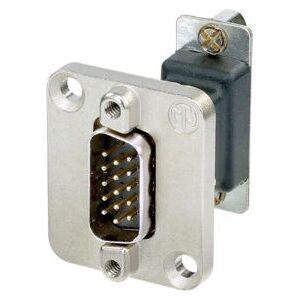 Neutrik NADB15MF D-Sub Adapter 15-pins - Zwart, Zilver - D-Sub Socket Neutrik NADB15MF D-Sub Adapter 15-pins - Zwart, Zilver - D-Sub Socket