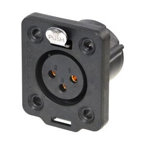 Connecteur coaxial Neutrik NC3FDX-TOP - Protection extérieure robuste Connecteur coaxial Neutrik NC3FDX-TOP - Protection extérieure robuste