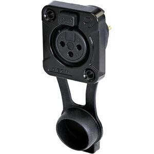 Rean RRX3F-Z-002 - Connecteur XLR IP65 3 Broches, Chrome Noir Rean RRX3F-Z-002 - Connecteur XLR IP65 3 Broches, Chrome Noir