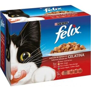 Comida húmeda Felix en gelatina de carnes variadas - Pack 12 x 85 g Comida húmeda Felix en gelatina de carnes variadas - Pack 12 x 85 g