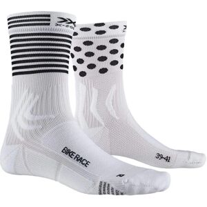 Skarpety rowerowe X-Bionic Race - Białe, Arctic White, Kropki, Pasy - Skarpety Skarpety rowerowe X-Bionic Race - Białe, Arctic White, Kropki, Pasy - Skarpety