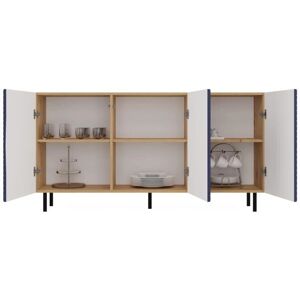 TOPESHOP Cami - Buffet Azul Moderno - 3 Puertas - 150x40x78cm TOPESHOP Cami - Buffet Azul Moderno - 3 Puertas - 150x40x78cm