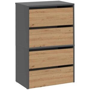 Topeshop Monz - Modular shoe cabinet - 60x36x88cm - 4 foldable doors Topeshop Monz - Modular shoe cabinet - 60x36x88cm - 4 foldable doors