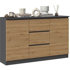TOPESHOP Cazar - Cómoda de 2 puertas + 3 cajones - 75x120x30 - Europa TOPESHOP Cazar - Cómoda de 2 puertas + 3 cajones - 75x120x30 - Europa