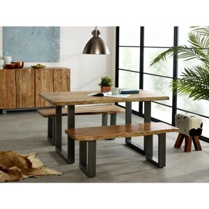 Handmade Natural Essential Acacia Wood Dining Bench - Dining Table Handmade Natural Essential Acacia Wood Dining Bench - Dining Table