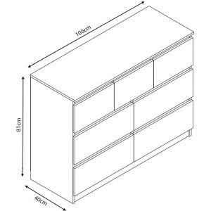 Carlton - 7-Drawer Chest - Matt White - Chest of Drawers Carlton - 7-Drawer Chest - Matt White - Chest of Drawers