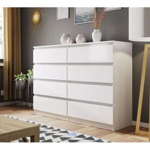 Carlton - Luxury Life - Matt White - 8 Drawer - Chest of Drawers Carlton - Luxury Life - Matt White - 8 Drawer - Chest of Drawers