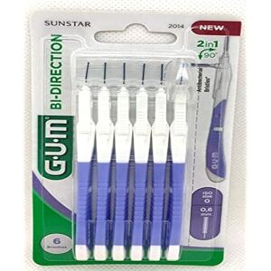 Cepillo interdental GUM Bi-Direction - 0.6mm - 6 piezas Cepillo interdental GUM Bi-Direction - 0.6mm - 6 piezas