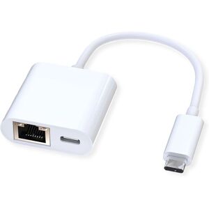 Roline USB 3.2 Gen 2 Type C to Gigabit Ethernet Adapter - White Roline USB 3.2 Gen 2 Type C to Gigabit Ethernet Adapter - White