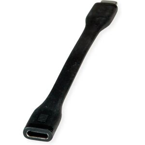Roline USB-C Cable - Flat, 0.115 m, Black - USB Cable Roline USB-C Cable - Flat, 0.115 m, Black - USB Cable