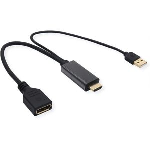 Value 12.99.3146 HDMI-DisplayPort Adapter - Schwarz Value 12.99.3146 HDMI-DisplayPort Adapter - Schwarz