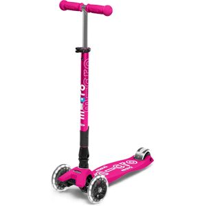 Micro Maxi Deluxe Foldable LED Kids Scooter - Pink - Kids Scooter Micro Maxi Deluxe Foldable LED Kids Scooter - Pink - Kids Scooter