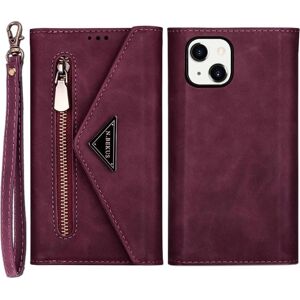 Cover-Discount iPhone 14 Plus Brieftaschen Hülle Weinrot - Handyhülle Cover-Discount iPhone 14 Plus Brieftaschen Hülle Weinrot - Handyhülle