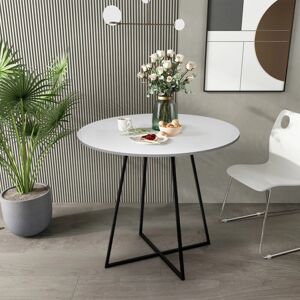 Ahd Amazing Home Design - Mesa redonda blanca de 80cm - Moderna Ahd Amazing Home Design - Mesa redonda blanca de 80cm - Moderna