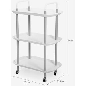 AHD AMAZING HOME DESIGN Carrito de cocina - Estantes de polipropileno de 3 niveles AHD AMAZING HOME DESIGN Carrito de cocina - Estantes de polipropileno de 3 niveles