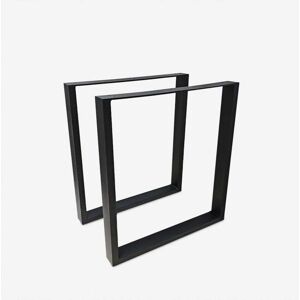 Ahd Amazing Home Design - Juego de 2 patas rectangulares en metal 65x71cm - Negro Ahd Amazing Home Design - Juego de 2 patas rectangulares en metal 65x71cm - Negro
