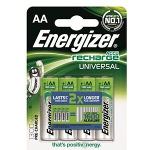Energizer 4x AA / HR6 1300 mAh Rechargeable - Publicité Energizer 4x AA / HR6 1300 mAh Rechargeable - Publicité