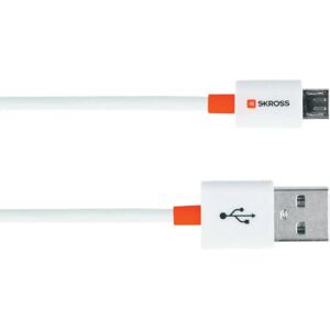 Cavo Micro USB a USB A di Skross - 1m Bianco Cavo Micro USB a USB A di Skross - 1m Bianco