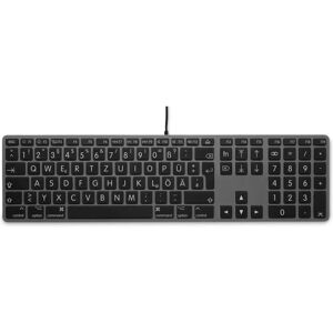 Clavier USB à Grande Police LMP - Câblé, 110 touches, Couverture en aluminium - Clavier pour Mac Clavier USB à Grande Police LMP - Câblé, 110 touches, Couverture en aluminium - Clavier pour Mac