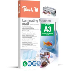 Peach S-PP580-15 Poche de Laminage - A3, 100 pcs, Mat - Publicité Peach S-PP580-15 Poche de Laminage - A3, 100 pcs, Mat - Publicité