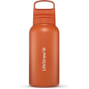 LifeStraw RVS Waterfles 1L met 2-staps filter - Oranje LifeStraw RVS Waterfles 1L met 2-staps filter - Oranje