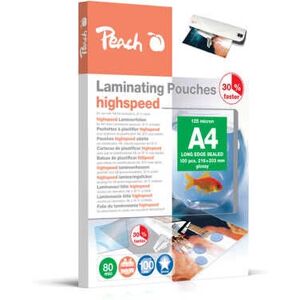 Poche de laminage Peach A4 80μm 100 pcs - Poche de laminé - Publicité Poche de laminage Peach A4 80μm 100 pcs - Poche de laminé - Publicité