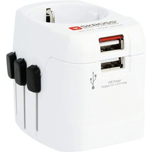 Adaptateur de voyage Skross Pro Light 2xUSB - Avec mise à la terre - Publicité Adaptateur de voyage Skross Pro Light 2xUSB - Avec mise à la terre - Publicité