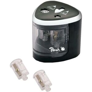Peach PO102 Electric Pencil Sharpener - Black, White - Electric, Safe, Automatic Peach PO102 Electric Pencil Sharpener - Black, White - Electric, Safe, Automatic