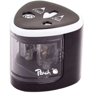 Peach PO102 Electric Pencil Sharpener - Black, White - Electric, Safe, Automatic Peach PO102 Electric Pencil Sharpener - Black, White - Electric, Safe, Automatic