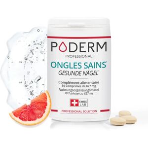 Poderm Ongles Sains - Pépins de pamplemousse, Bambou, Gingembre - 30 Comprimés - Complément alimentaire - Publicité Poderm Ongles Sains - Pépins de pamplemousse, Bambou, Gingembre - 30 Comprimés - Complément alimentaire - Publicité