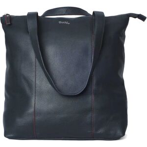 VARGU Hana 1 - Casual byrygsæk i læder, navy, 32x35x11cm VARGU Hana 1 - Casual byrygsæk i læder, navy, 32x35x11cm