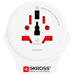Skross 1.500268-E Stekkeradapter - Wit - Power Plug Adapter Skross 1.500268-E Stekkeradapter - Wit - Power Plug Adapter