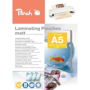 Peach Folios de Laminación - 100 Piezas, A5, 125μm, Mate - Fundas de Laminación Peach Folios de Laminación - 100 Piezas, A5, 125μm, Mate - Fundas de Laminación
